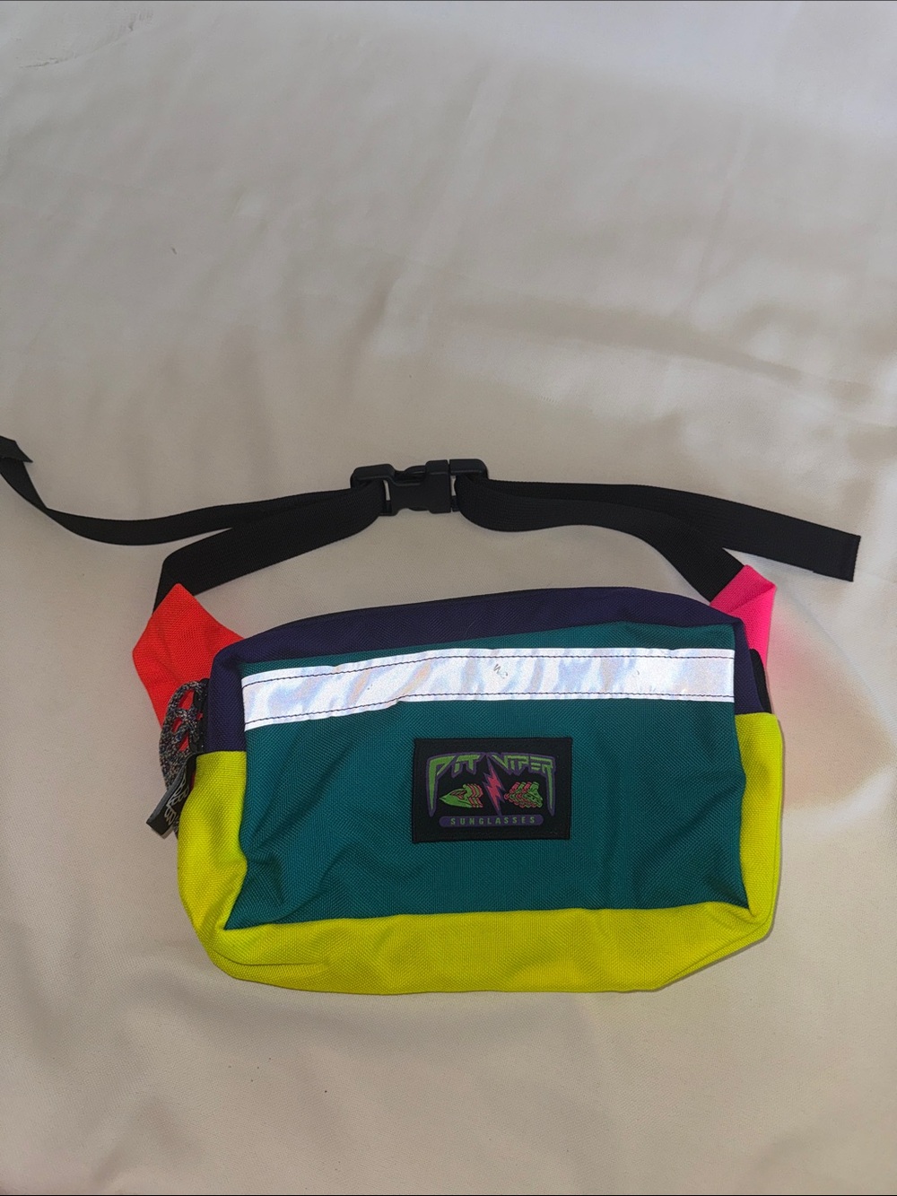 PitViper Colorblock Fanny Pack - Teal, Yellow & Pink